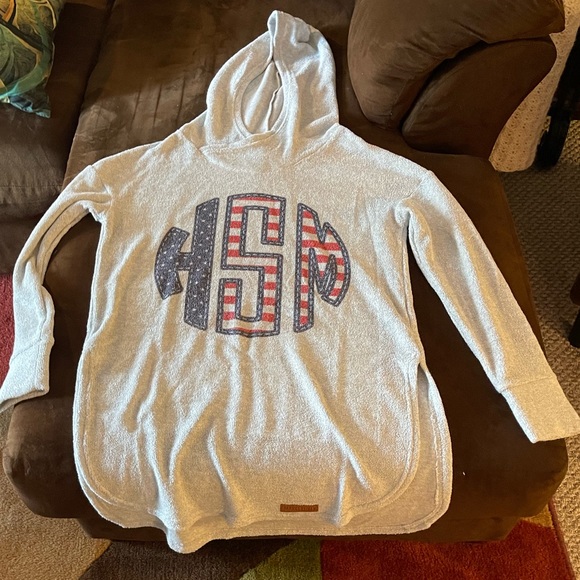 Marleylilly Terry Monogrammed Terry Hoodie XS/XXS - Picture 1 of 4